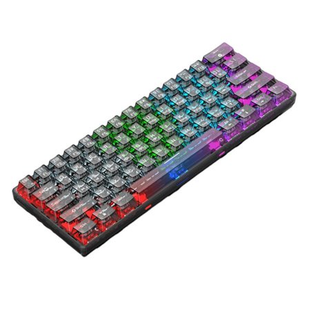 61 Tangenter Trådbundet Gaming Tangentbord Helt Transparent RGB Bakgrundsbelyst USB Tangentbord för Laptop Stationär Dator Tillbehör
