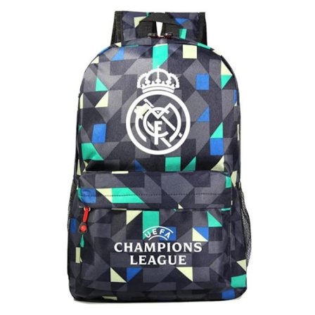 Graffiti Real Madrid Champions League Ryggsäck Fan Ryggsäck Student Skolväska Förvaringsväska-WELLNGS 3