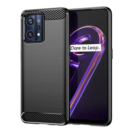 Carbon Case fleksibelt deksel Realme 9 Pro + (9 Pro Plus) svart