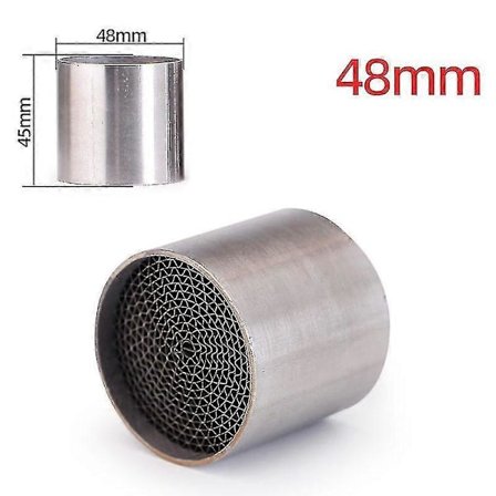 Motorcykelavgasrör 48mm 50mm 53mm Honeycomb Db Killer Minskar Ljud Högt Vridmoment Vid Låg Hastighet Gasreningsbehandling
