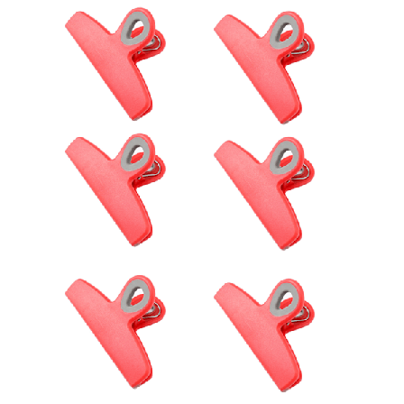 6 store kraftige poseklemmer, 5" poseklemmer til chips, store madklemmer til fødevareopbevaring med lufttætte forsegling håndtag til brødposer, 