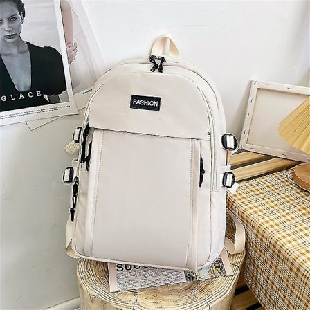 Ryggsekk for videregående skole og studenter, for tenåringsjenter og -gutter, stor skolesekk i nylon, campus-ryggsekk for ungdom, avslappet koreansk 