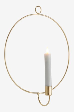 Star Trading - CANDLE RING väggdekoration med LED-ljus - Messing - Dekorativ julebelysning - Fra Homeroom