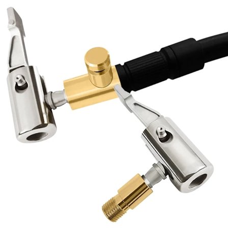 Bærbar dekk dyse klemme oppblåsbar pumpe kontakt bil dekk luft chuck pumpe kompressor kan tømmes ventil adapter 1 stk