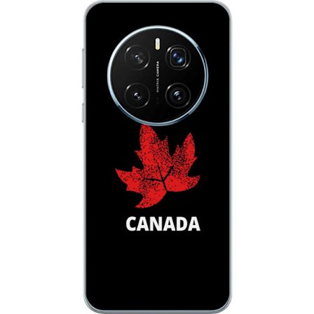 Yhteensopiva Puhelinkuori Honor Honor Magic7 Pro Graafinen vaahteralogo punaisella mustaa taustaa vasten, jossa on selkeä Kanada-viittaus ja minimali