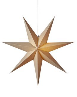 Papirstjerne Plain Beige