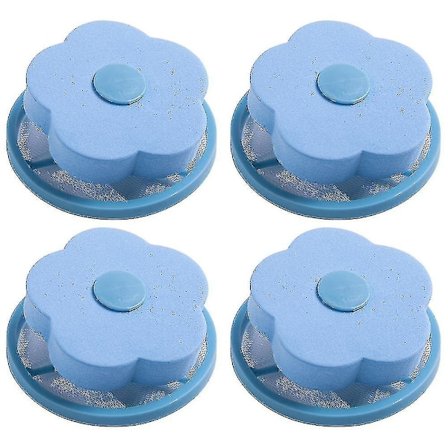 4-pak Flytende Filterpose Gjenbrukbar Vaskemaskin Lintfanger