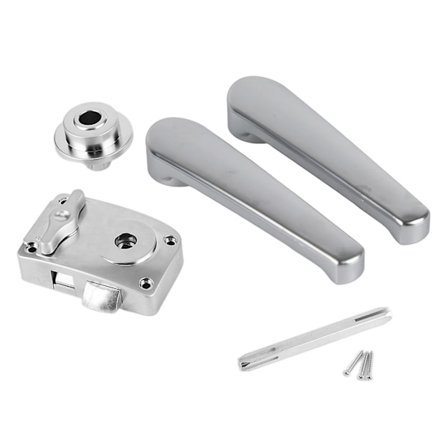 Toilet Dørhåndtag Låsesæt Badeværelse Håndtag Knop Poleret Krom til Camper RV Yacht