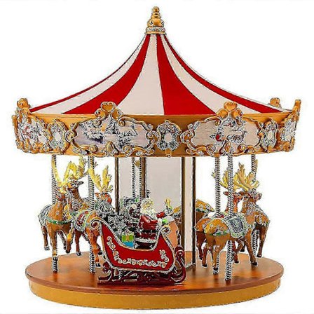 2024 Mr. Christmas Retro Karuselli, Musiikillinen Animaatio Joulukoriste