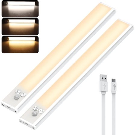 Uusi LED-anturivalo, kaapin valo liiketunnistimella, 3 väritilaa USB-lahja