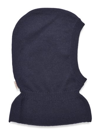 Copenhagen Colors Lt. Knitted Merino Balaclava With Frill - Navy - 4-9M