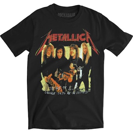 Metallica Unisex Adult Garage Photograph T-Shirt S Svart/Gul