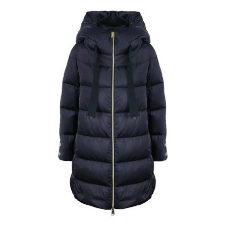 Herno, Hooded Padded Coat Blauw, Dames, Maat:S,nylon