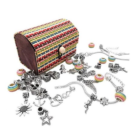 Smyckeset för flickor (18 cm), armbandssmyckeset, regnbågsbi