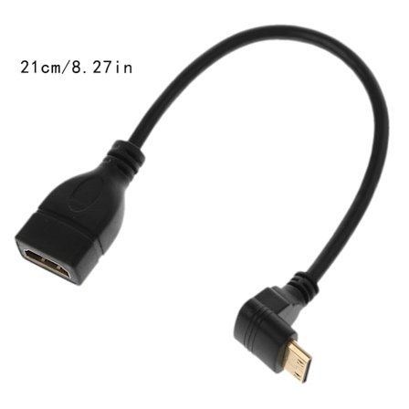 90 grader vinklet Mini USB HDMI-kompatibel han til HDMI-kompatibel hun