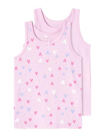Nmftank Top 2P Pink Hearts Noos Pink Name It