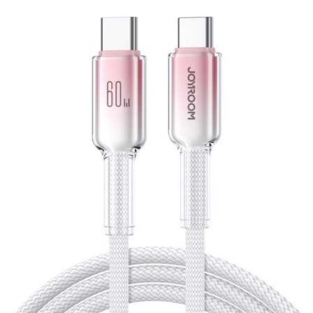 Joyroom Crystal-Clear 60W USB-C-Kabel 1,2m - Vit
