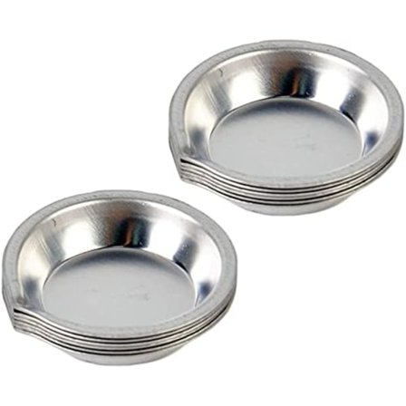 12 stk. Sminkepalett Rustfritt Stål Liten Rund Malingsbrett Kunstner Akvarellmaling Blandingspalett Sølv Sølv Sølv