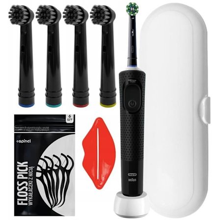 Elektrisk tandborste - Oral-B - Vitality PRO D103 - 4 borsthuvuden - Etui - Timer - Batteri 10 dagar