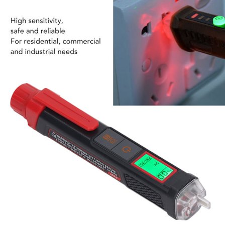 Berøringsfri Elektricitetsdetektor AC Spændingstester Digitalt Display Elektrisk Testpen med LED