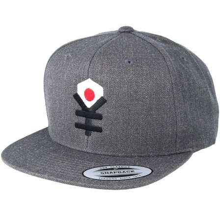 Yapan - Grau snapback Cap - Yen Flag Dark Heather Grey Snapback @ Hatstore