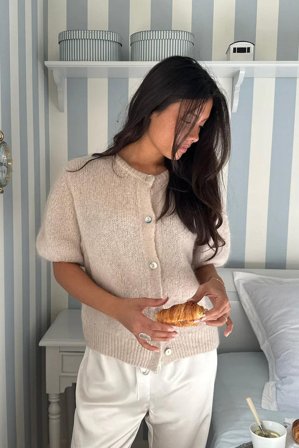 Ida SS Cardigan Beige M/L