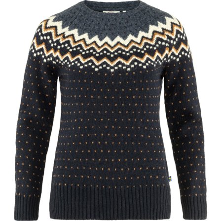 Fjällräven Dam's Övik Knit Sweater in Dark Navy | Size: Medium, Ull
