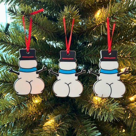 3-pack julgranskulor snögubbe rumpdekoration