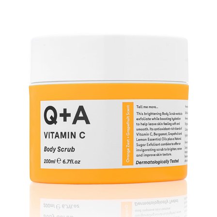 Q+A Vitamin C Body Scrub 200 ml, Skincare, Kropspleje, Scrub