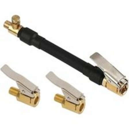 Bil Däckventil Adapter, Däckpump Slang med 2 Mässings Infl