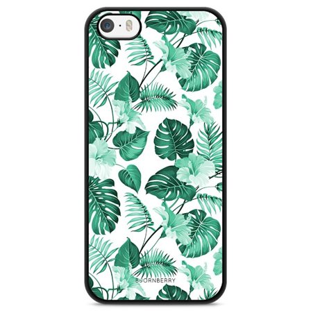 Bjornberry Skal iPhone 5/5s/SE (2016) - Blommor Turkos