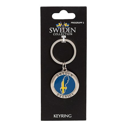 Nyckelring Souvenir Karta Sverige Sweden