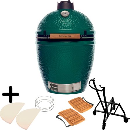 Big green egg Kullgrill komplett pakke+, large' - 'Grønn/svart