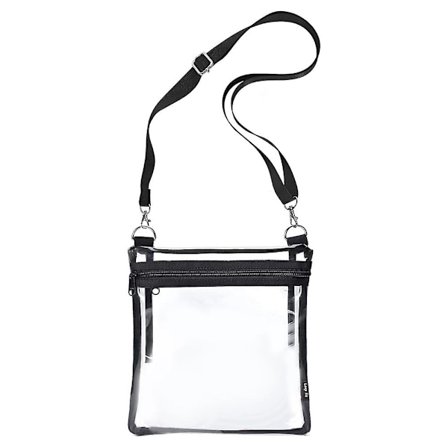 Gjennomsiktig Veske Stadion Godkjent Lommebok - Perspektiv Skrå Bakside Konsertveske