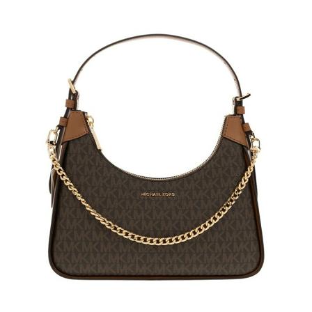 Michael Kors Shoulder Väska brun, Dam Axelremsväskor, Dam, Storlek: ONE SIZE
