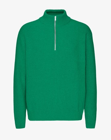 Merino Quarter Zip - Kelly Green