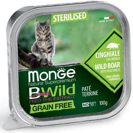 Monge B Wild Grain Free Cinghiale Con Ortaggi Cibo Umido Per