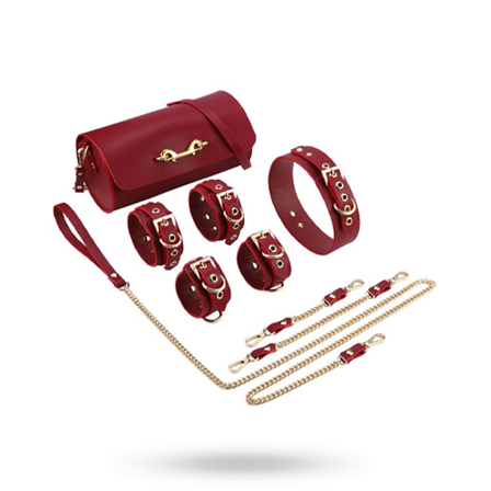 Kiotos BDSM Deluxe Kit Red - Vuxen.se - Bondage kit, BDSM leksaker i set, BDSM bondage leksaker