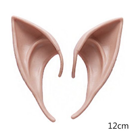 Latex Elf Ear Halloween Party Fairy Cosplay Ører Rekvisitter Kostume Anime Party Dress up Dekoration Angel Elf Fake Ears