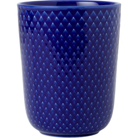 Lyngby porcelæn Rhombe Muki 33 cl Tummansininen