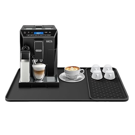 2-i-1 Kaffemaskinmatta 61 x 40,5 cm med Avtagbar Torkmatta för Porslin