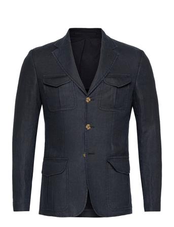 1680 S - Safari 1/2 Normal Blazer Jakke Blå SAND