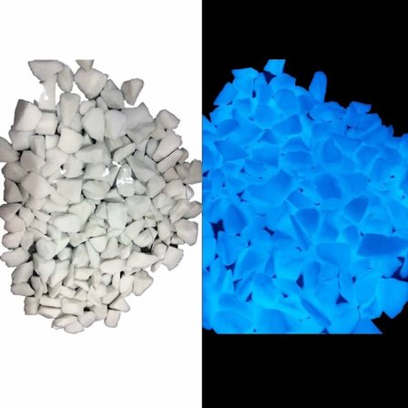 1000g Lysande sten, dekorativ sten, fosforescerande sten, gnistrande inomhus eller utomhus för akvarium, terrarium, trädgård, skyltfönster Mörkblå KLB