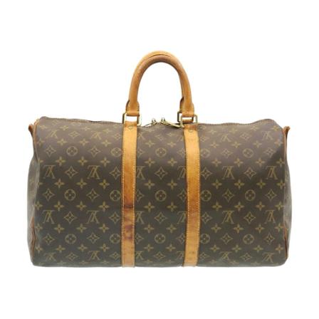 Louis Vuitton Vintage, Pre-owned Keepall Bandouliere W45cm x H25cm x D20cm Bruin, Dames, Maat:ONE Size,leer