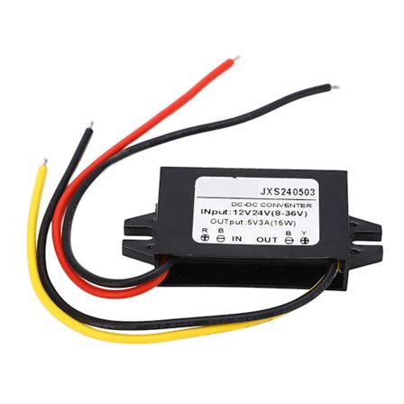 Høyeffektiv DC Buck Converter Modul 12V 24V til 5V 3A IP67 Vanntett