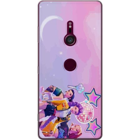 Kompatibelt Mobildeksel til Sony Xperia XZ3 Futuristiske popidoler i neonfarger med discoelementer, stjerner og pastellfarget romhimmel.