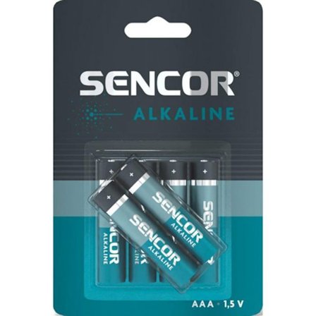 Batterier Sencor - SBA LR03 4+2BP AAA A - Alkaliskt batteri, AAA (LR03), AAA, 1,5 V, , blister, paket med 6