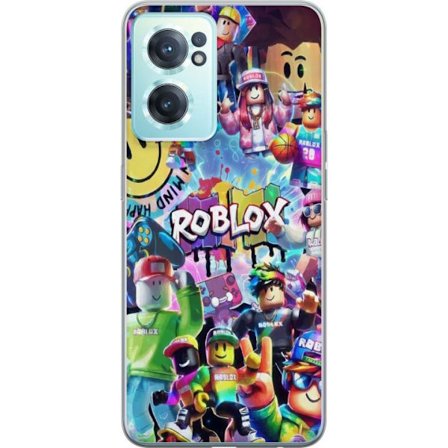 Kompatibelt Mobilskal till OnePlus OnePlus Nord CE 2 5G Stor färgglad Roblox-värld med många karaktärer, energifylld gaming-illustration perfekt f