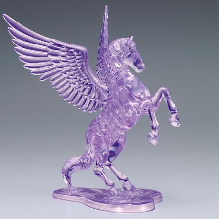 Robetoy Crystal Puzzle Pussel 3d Horse Häst Flying Lila 42 Bitar