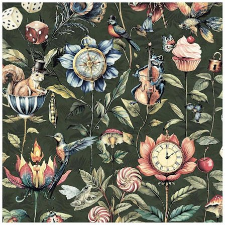 Holden Decor Curious Creatures Smaragdinvihreu00e4 Tapetti (LGL)